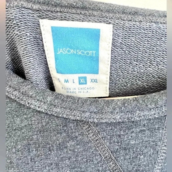 Jason Scott Dark Blue Crewneck Pullover Cotton Blend Sweatshirt Size XL - Picture 6 of 8